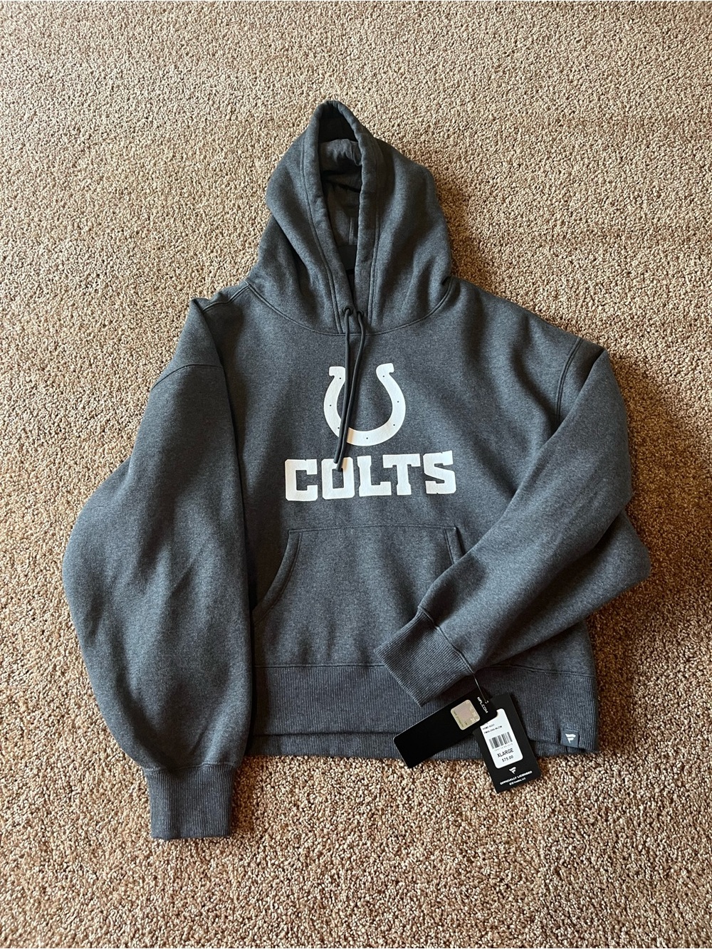 Indianapolis Colts Graphic Hooded Sweatshirt - Gray NWT Size XLg